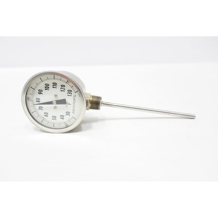 Ashcroft 3In 1/2In 6In 30-130F Npt Bimetal Thermometer 30EI60L060